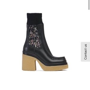 Chloe Jamie worn once Black and Tan Women's Boots